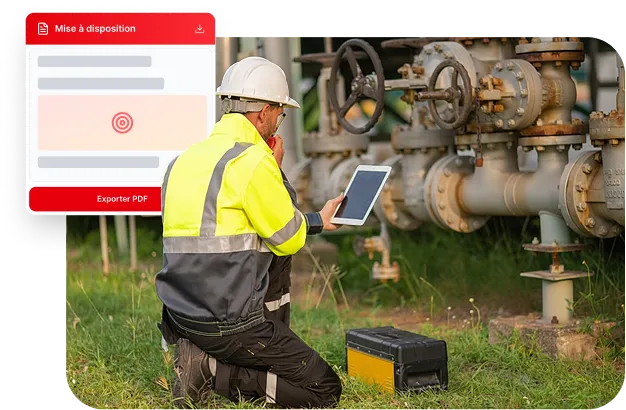 Technicien effectuant le suivi d'un chantier de consignation industrielle