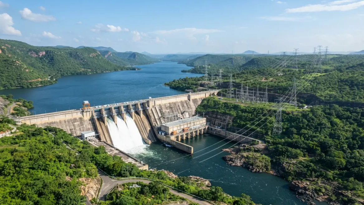 Barrage hydroélectrique sur un fleuve
